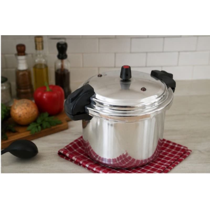 Panela Pressao Industrial 20 Litros Alta Capacidade Fechamento Externo Resistente Cozinha Profissional
