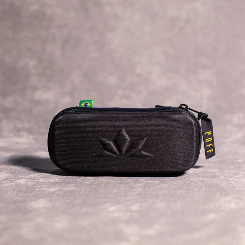 Case Puff Mini Clássica Preta Porta Objetos Premium Compacta Envio Rápido