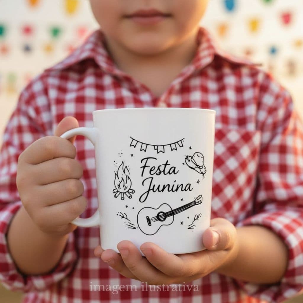 Kit 5/10/20/30/40/50 Caneca festa junina caipira arraial quermesse servir quentão lembrancinha