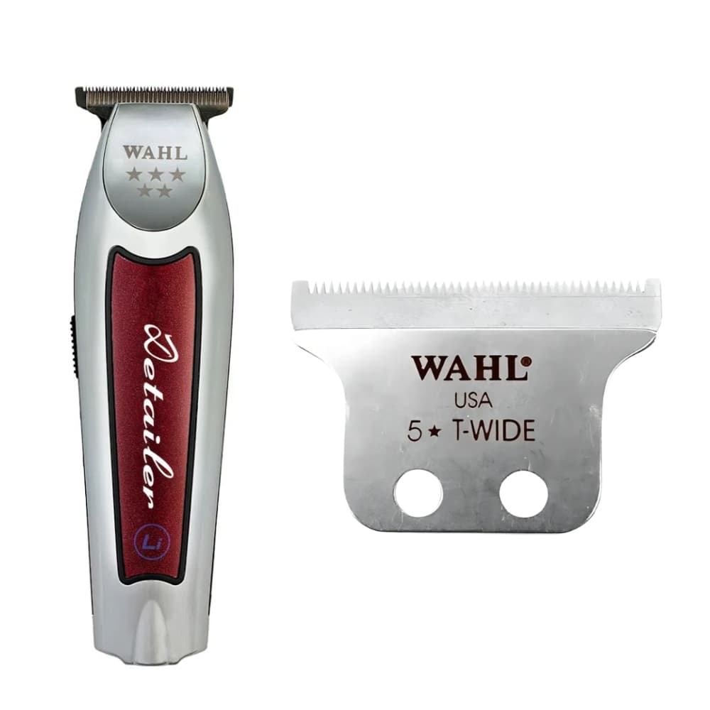 Kit Máquina Wahl Detailer Cordless Li Bivolt + Lâmina T-Wide Extra Original