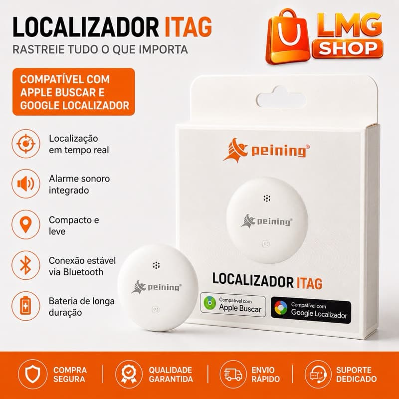 Localizador Ratreador ITAG Peining - Compatível Apple e Google - Anti Perda para Chaves Carro Mochila - LMG Shop