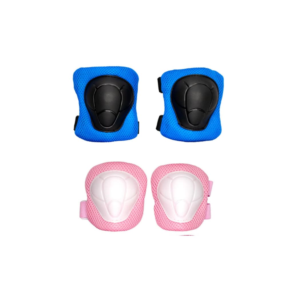 Kit Proteção Infantil GTA Azul e Rosa com Joelheira + Cotoveleira para Bike Patins Skate
