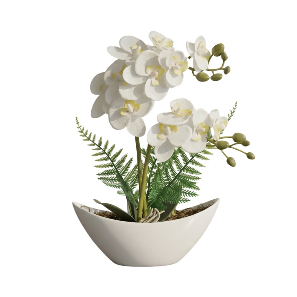 Arranjo De Orquídea Artificial Toque Natural Luxo Decoração