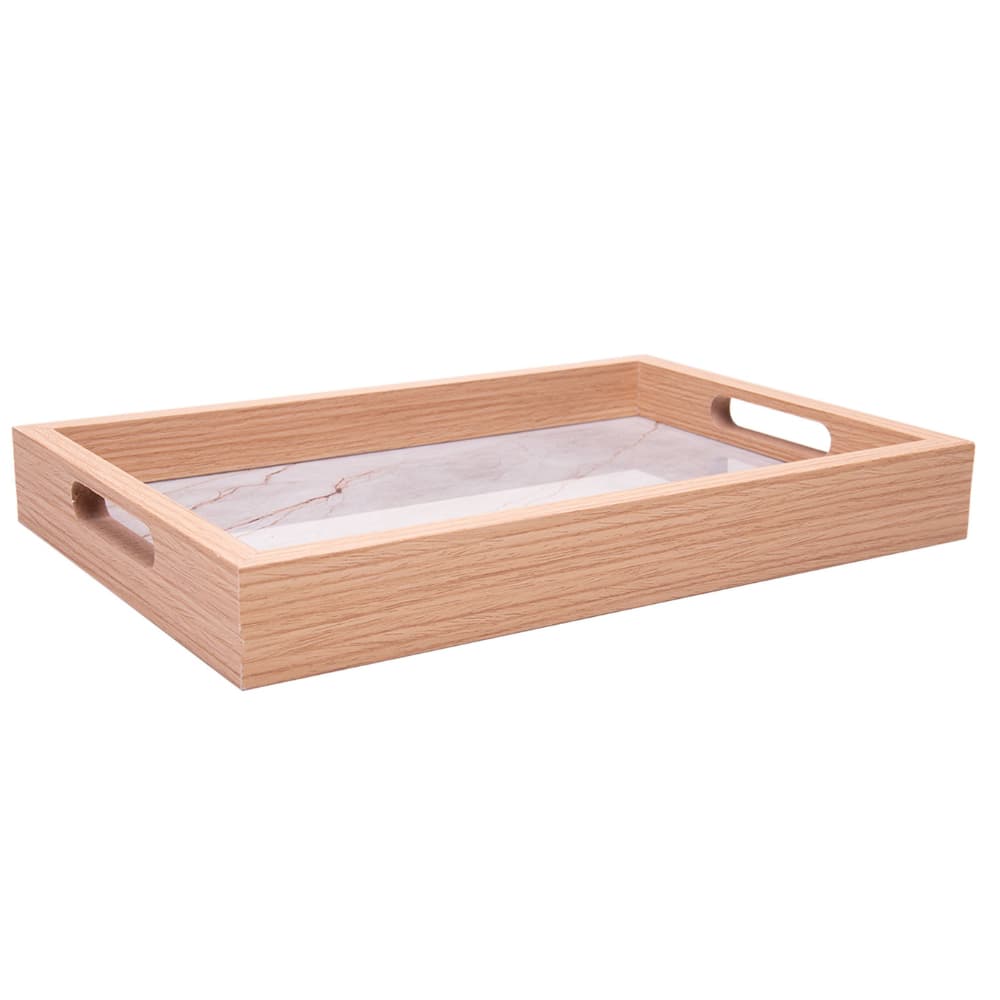 Bandeja Retangular Efeito Marmore MDF 31,5 cm Wolff