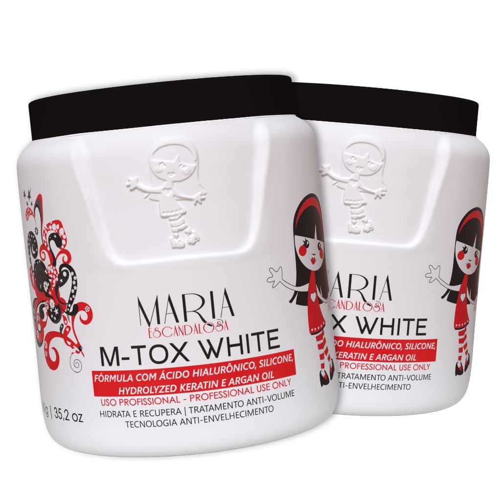 Máscara M-tox Maria Escandalosa 1kg Anti Frizz Mtox Reconstrução Brazilian Keratin