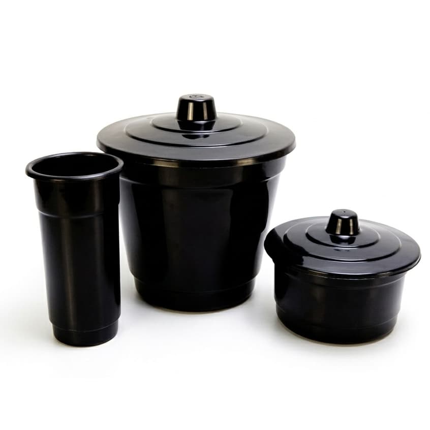 Kit 3 Jogo De Cozinha Plástico Lixeira Porta Sabão Detergente Organizador De Pia