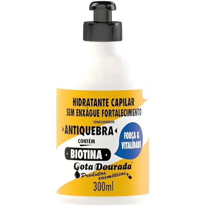 Hidratante capilar sem enxágue Fortalecimento Biotina 300Ml - Gota Dourada