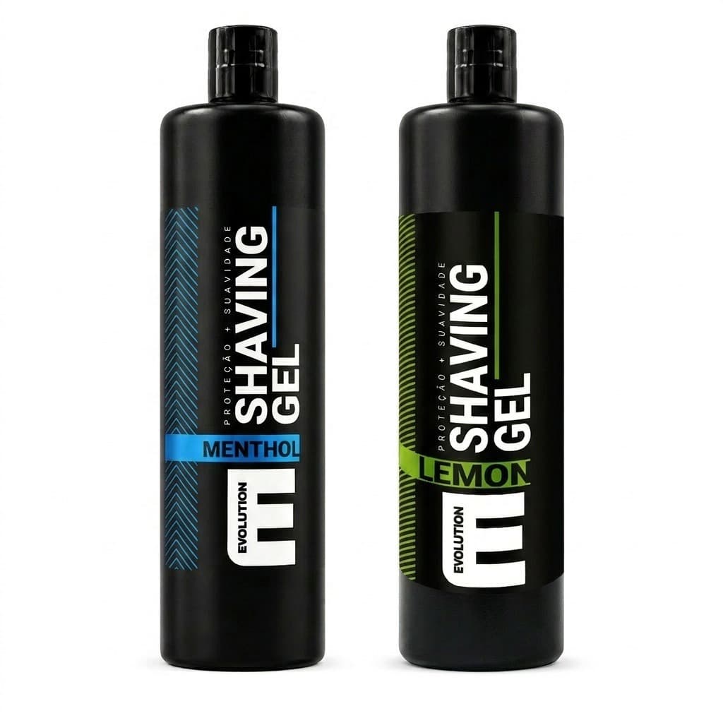 1 SHAVING GEL DE BARBEAR LEMON 750ml + 1 SHAVING GEL DE BARBEAR MENTOL 750ml Evolution Barber