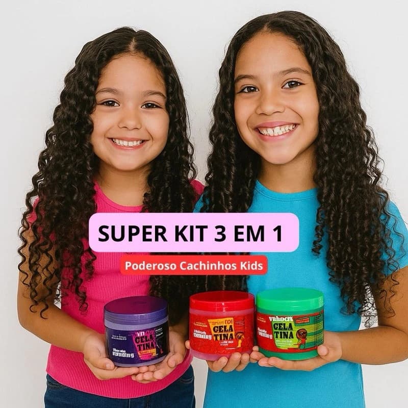 Poderoso Cachinhos Gelatina Kids 500g Definição Máxima Cachos Infantil