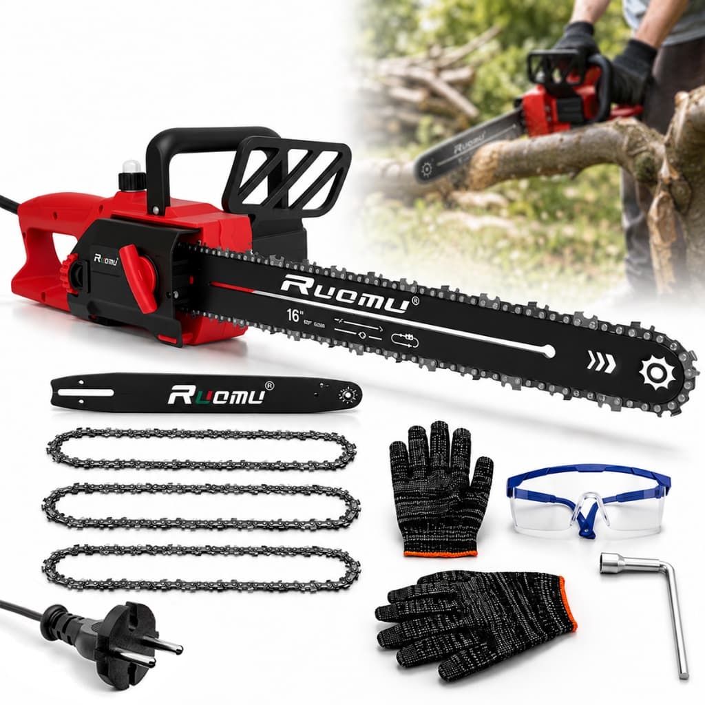 Motosserra Elétrica 2500W 16 Polegadas Com Fio 220V Para Madeira