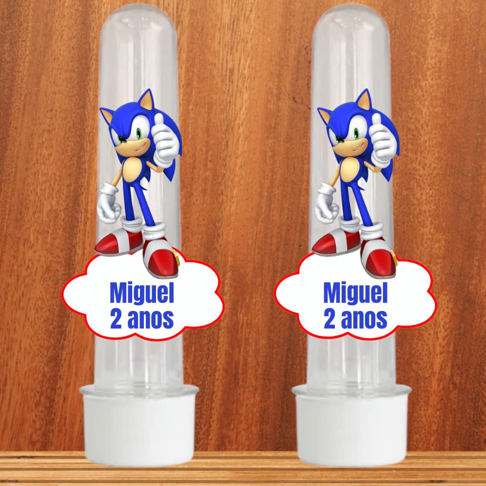 PRONTA ENTREGA kit Apliques para tubete | SONIC | Lembrancinha Festa Aniversário 10/20/30/40/50 UN