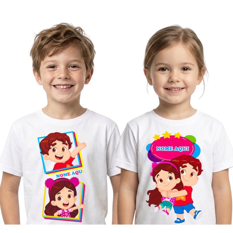 Camiseta Camisa T-shirt Blusa Unissex Infantil Maria Clara e JP