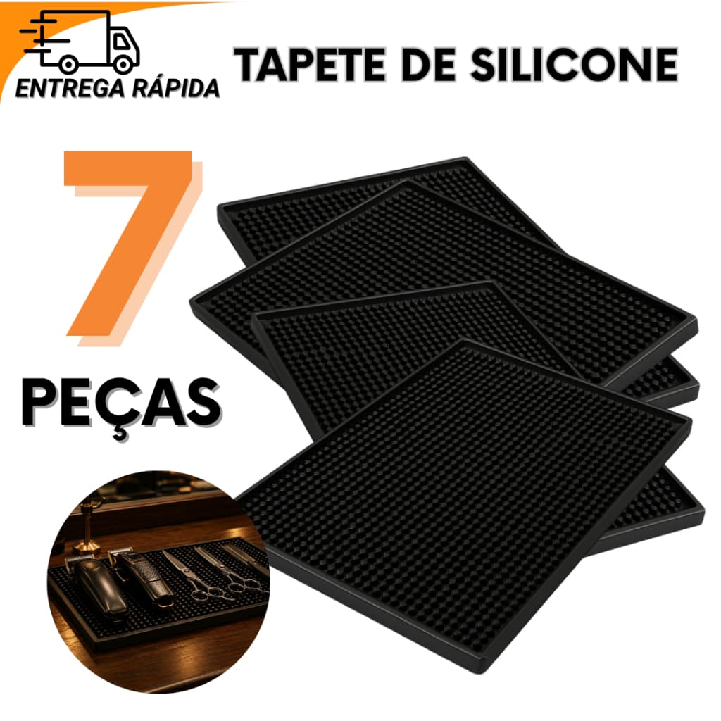 Tapete de Silicone barbeiro Para salão cabeleireiro para aparadores antiderrapante