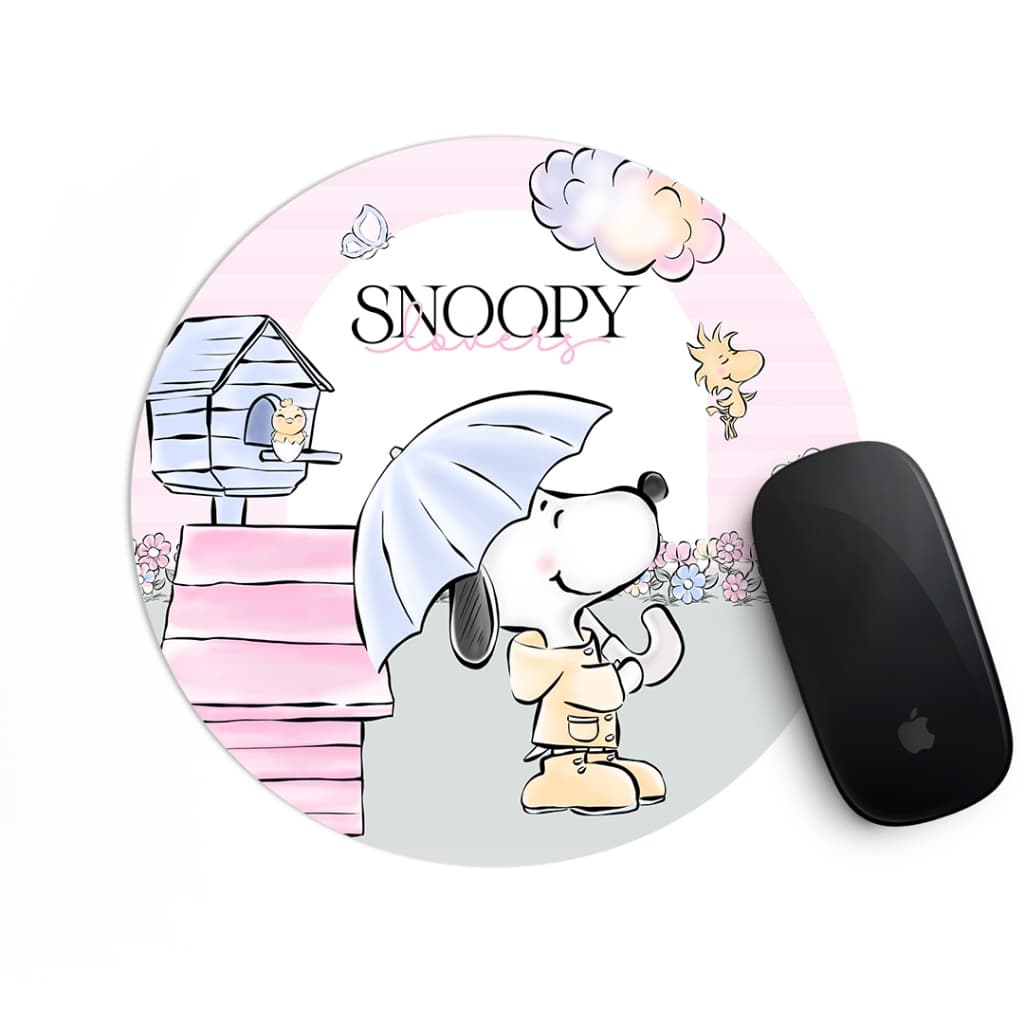 Mouse Pad Redondo Snoopy | Estampa Snoopy