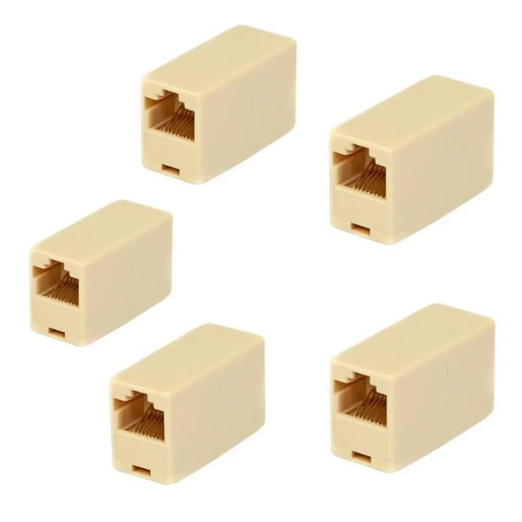 Emenda RJ45 para Cabo de Rede Internet Lan Cat5 Cat5e Cat6 Kit 5 Peças