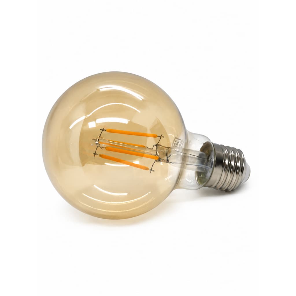 Lampada Led Para Cozinha Gourmet Filamento Vintage G80 Ambar