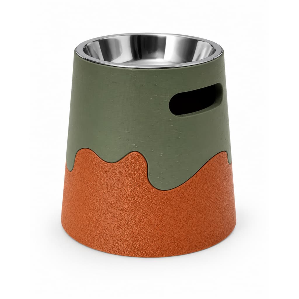 Suporte Para Tigela De Pet Elevado Comedouro 15cm Design Ondulado