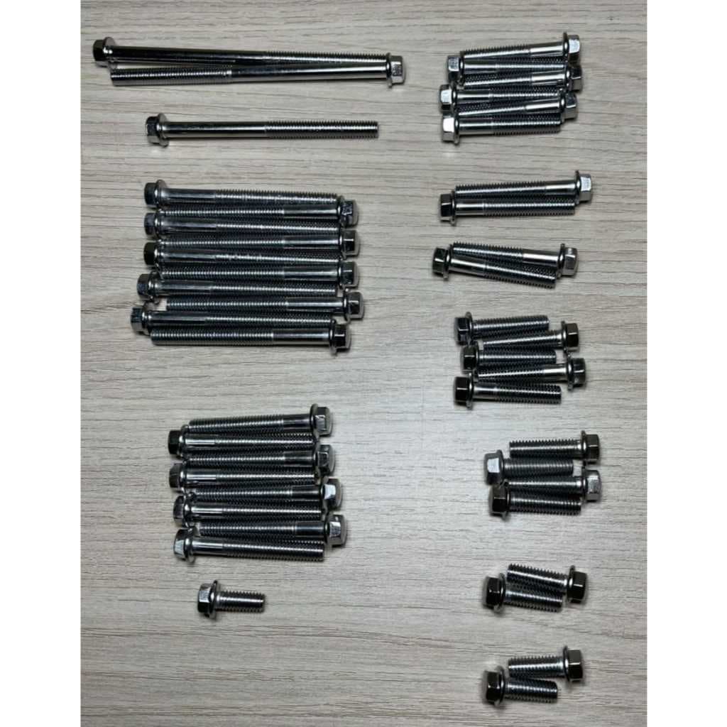 KIT PARAFUSO FLANGE 45 PECAS MOTOR MOTO HONDA POP 110I BIZ 110I CROMADO CHAVE 8