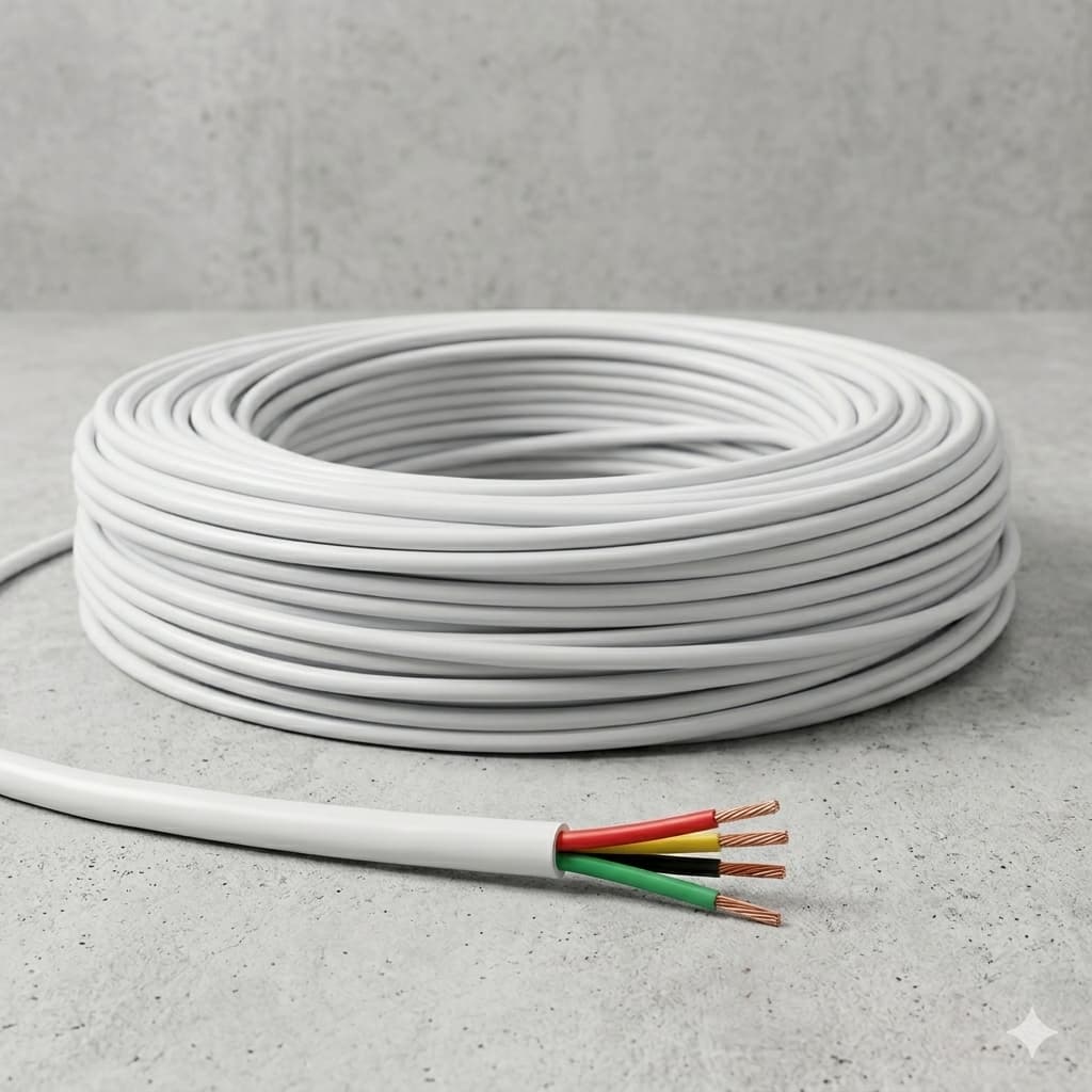 Cabo para Alarme e Interfone 4 Vias 0,40mm 10 ou 20 metros Branco