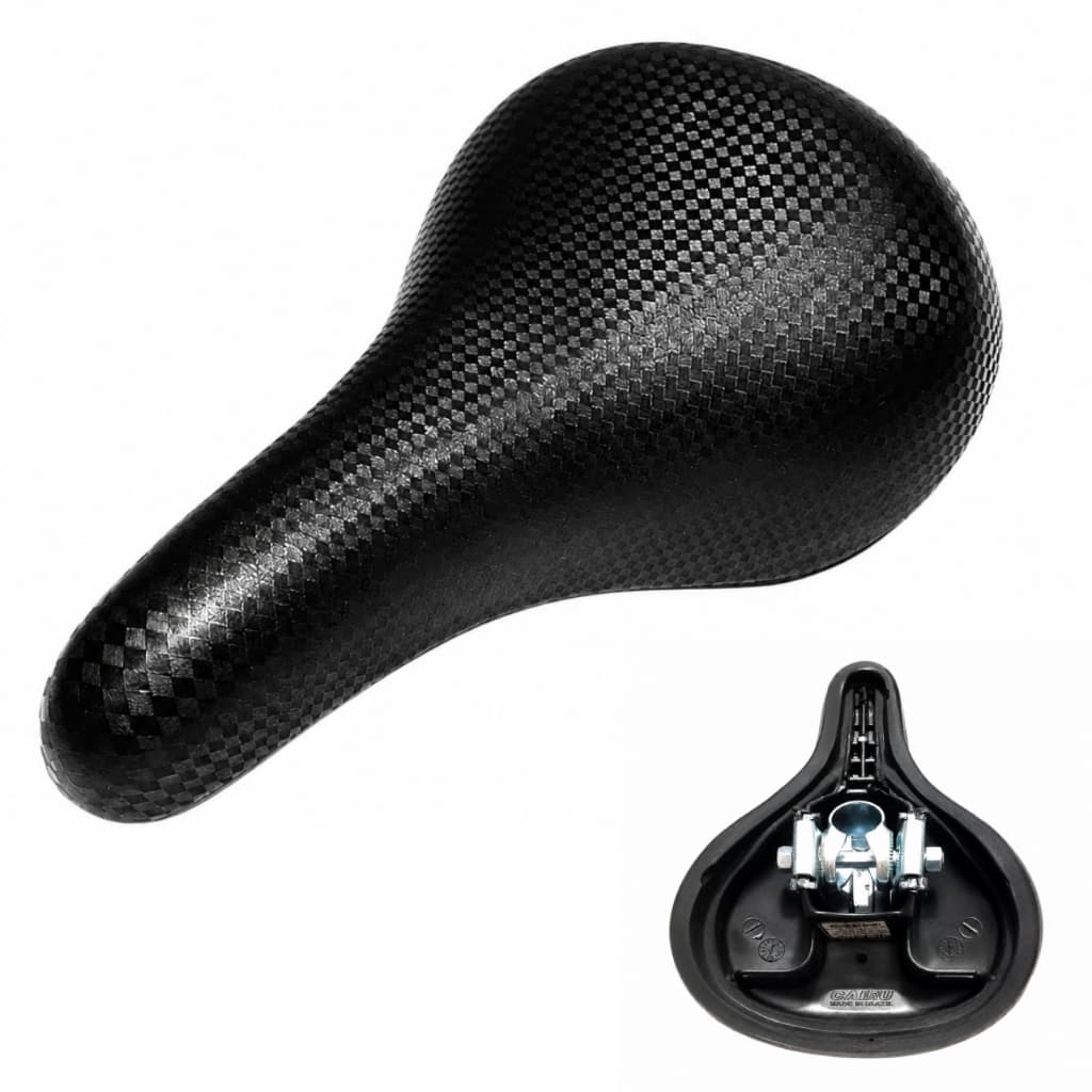 Selim Cairu Kombat 523 PU Com Carrinho Castanha Bike MTB Urbana Banco Bicicleta Passeio BMX 26x16cm