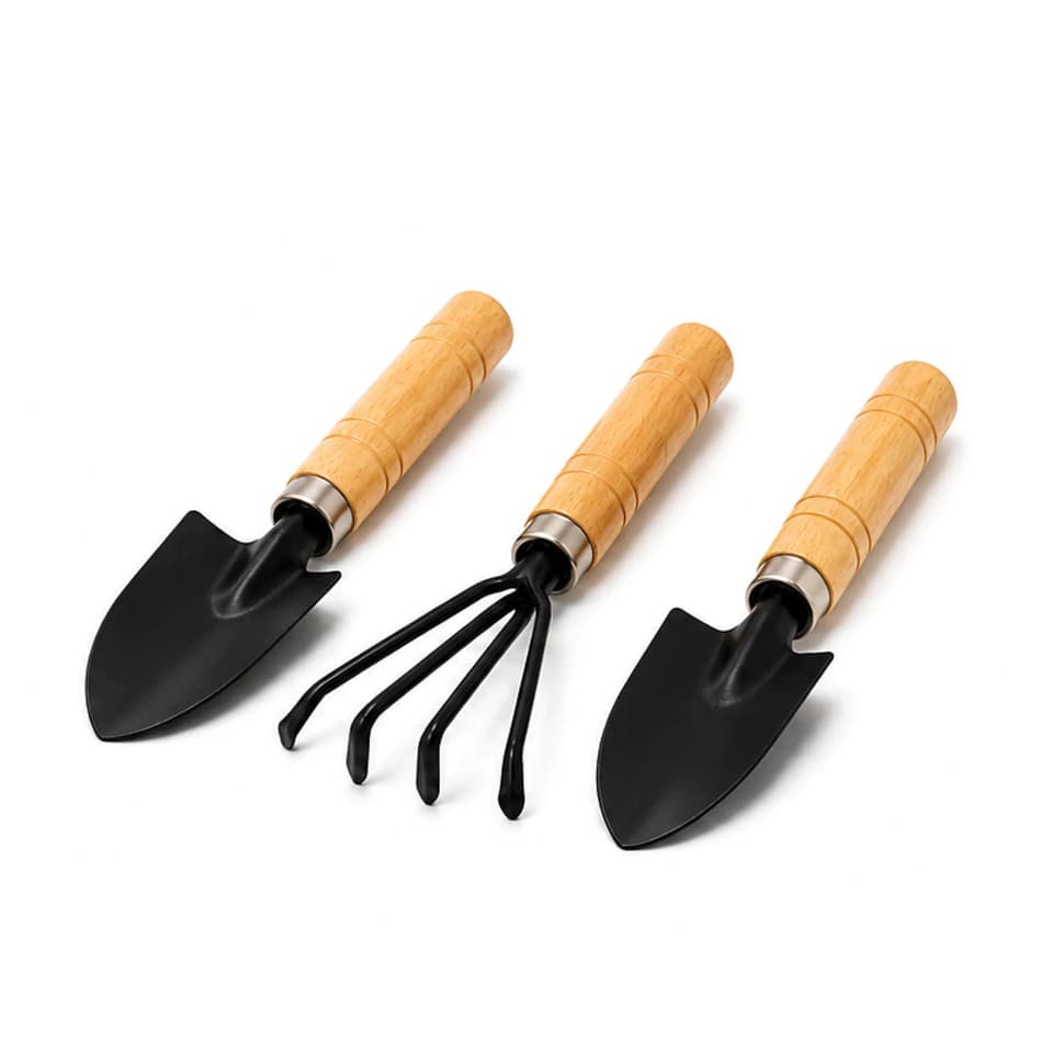 Kit Jardinagem Completo 3 Peças para Plantio e Cuidados com Plantas