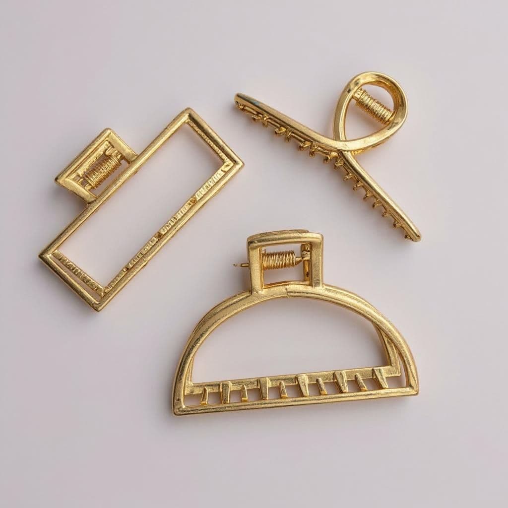 Conjunto 1-3 peças Piranha P média Dourada de metal vários modelos blogueira !!Envio Rápido-