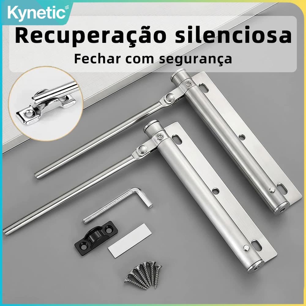 Mola Aço Inoxidável Fechamento Automático de Porta Silencioso Ajustável Suporte Até 25kg