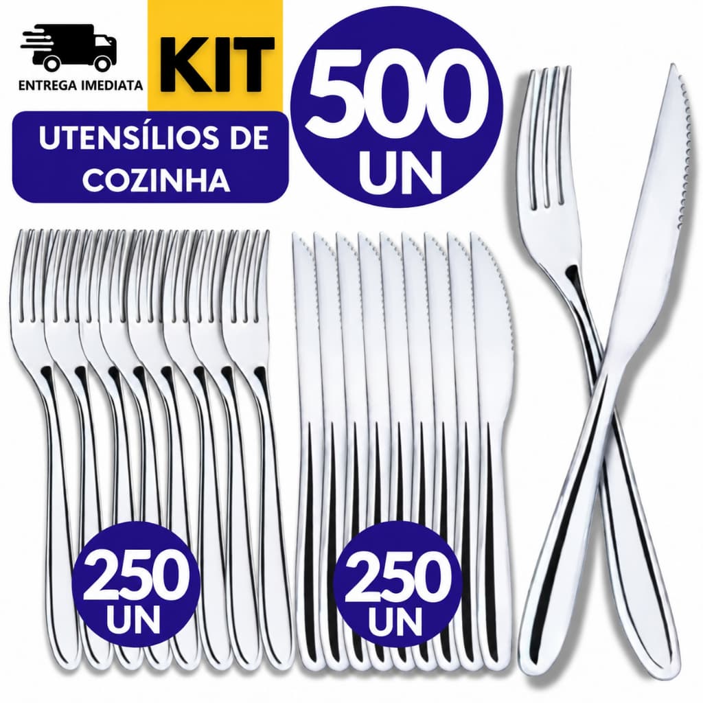 Talheres Cozinha Faqueiro Completo Prateado Aço Inox Restaurante Buffet Garfo Faca  Profissionais Hotel Resistente