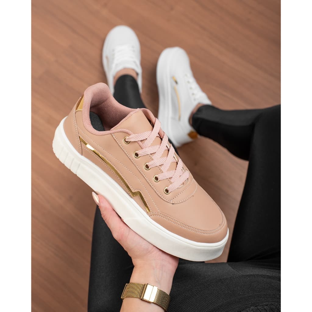 Tênis Feminino Casual Plataforma Estiloso Confortàvel Leve