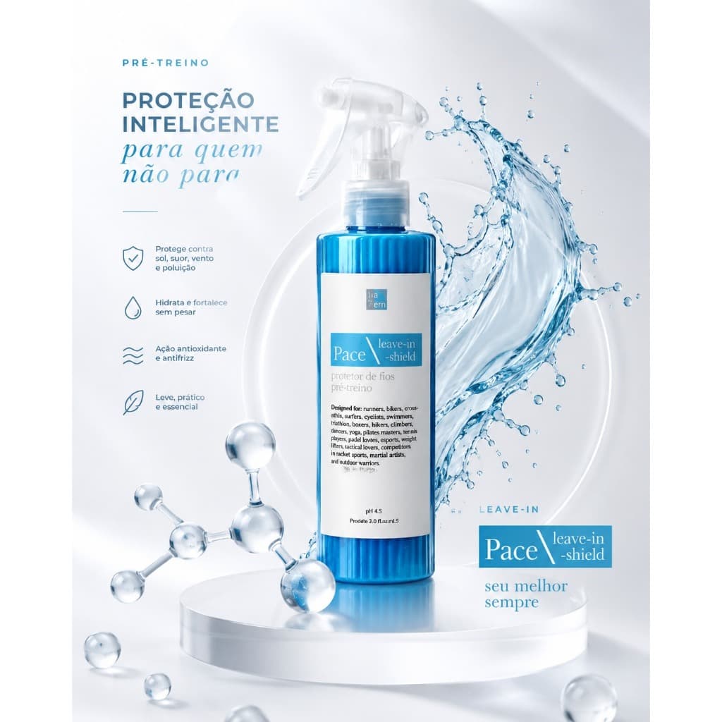 Leave-in Spray Escudo Pré Treino Hausein Pace 200ml Proteção