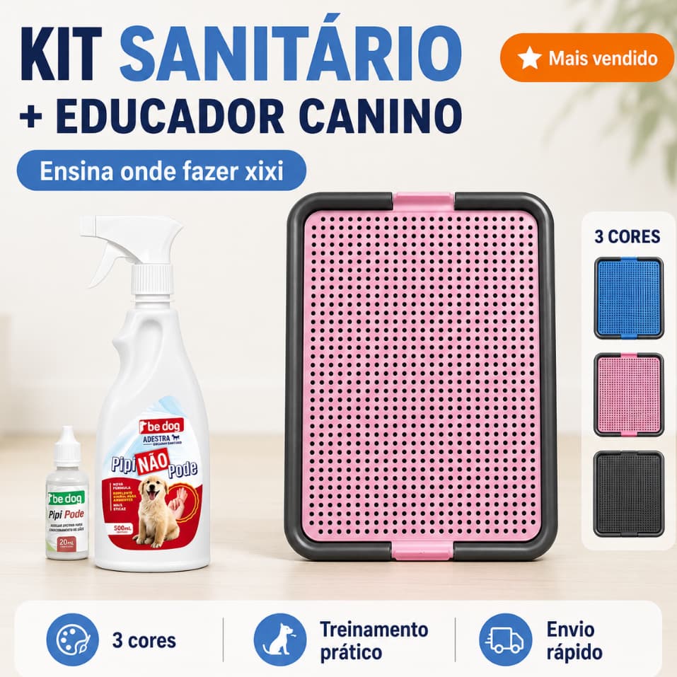 Kit Sanitário Pet Lavável Educador Pipi Pode Não Pode Adestramento Cães Xixi No Lugar Treinamento