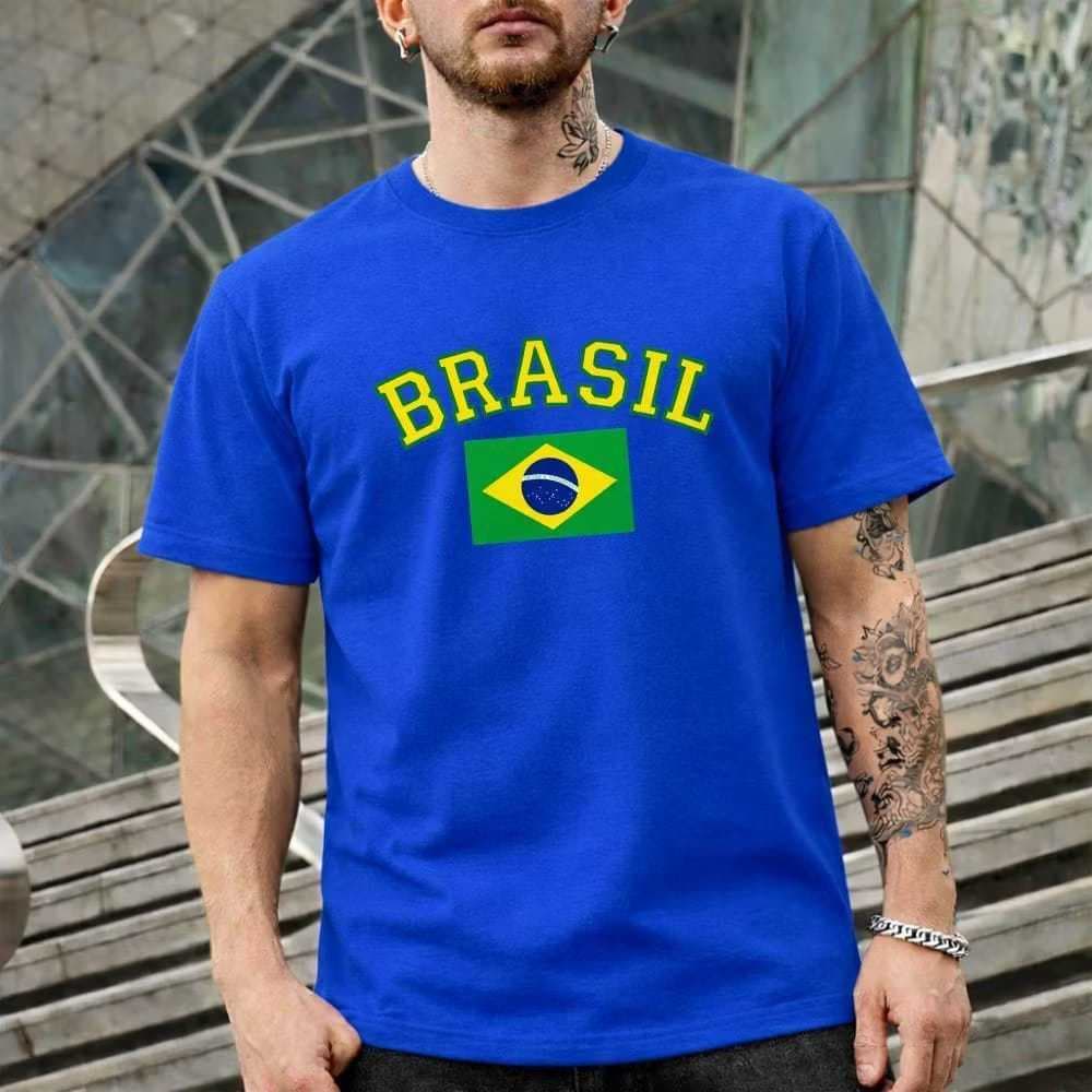 Camiseta Masculiina 100% algodao BRASIL Estampa Premium Envio Full
