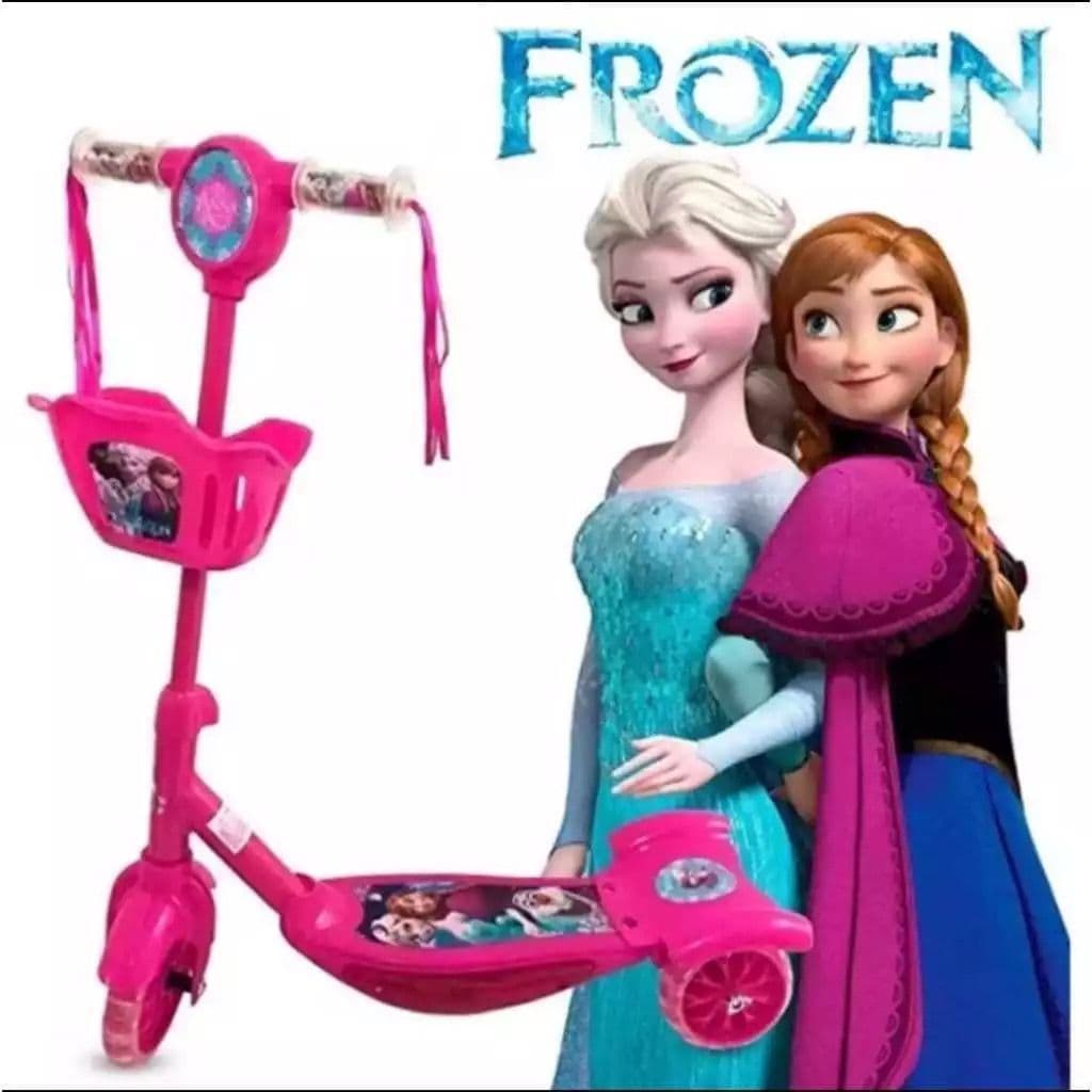 Patinete 3 Rodas Infantil Menino Menina Com Luz Música Cesta  Diversão Garantida