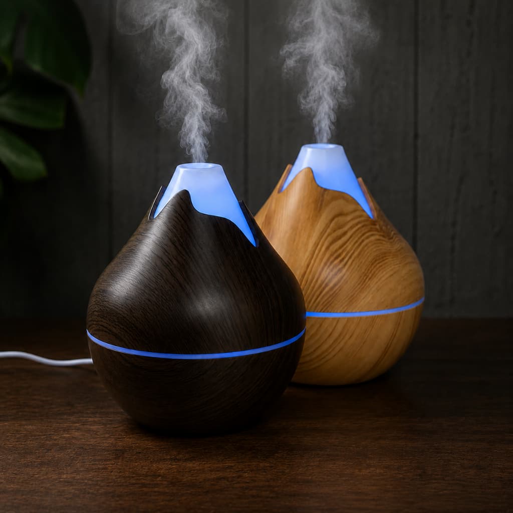 Umidificador de Ar USB com LED Aromatizador Difusor Ultrassônico Luz Purificador Oleo Essencial de Aromas