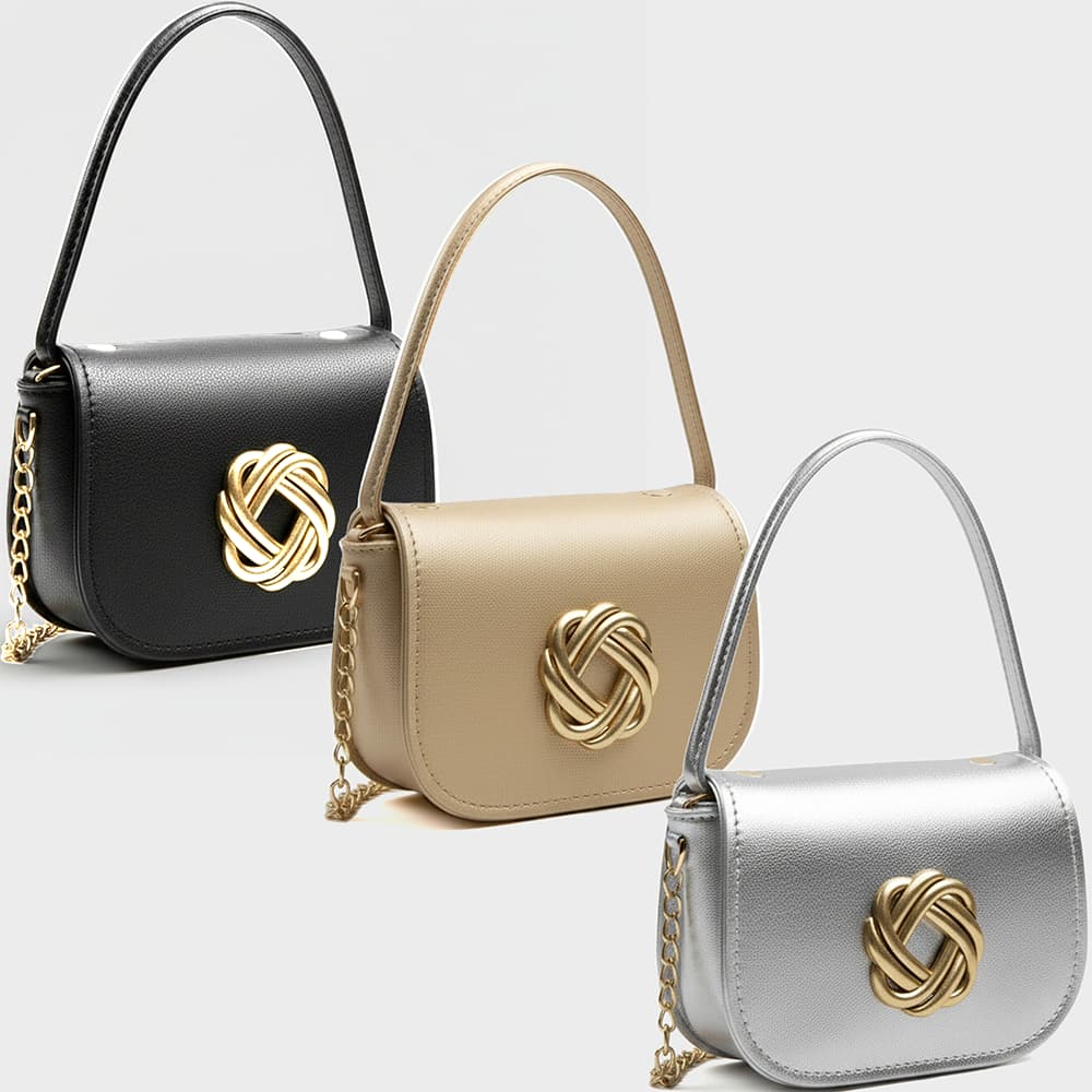 Kit 3 Bolsas Feminina Pequena Com Alça Transversal Mão Estilosa