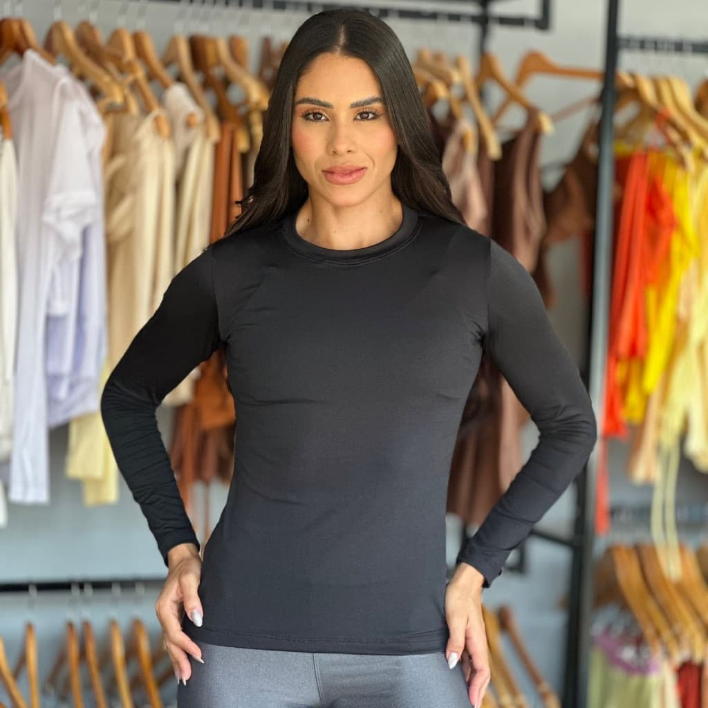 Camisa de Proteção FEMININA UV Manga Longa Fitness Academia Corrida Bike Unissex