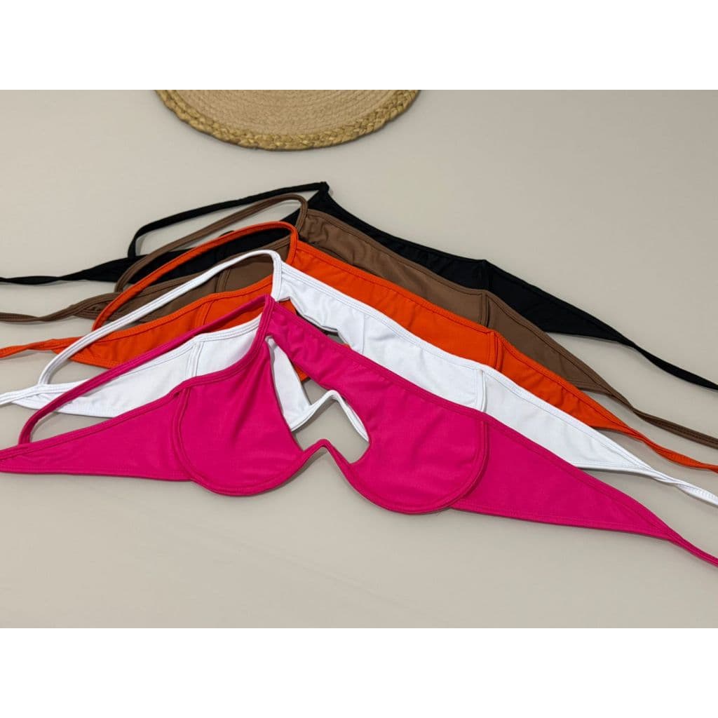 Cropped Isa top Aro em Malha Suplex com regulagem nas costas cropped feminino decote vazado top feminino