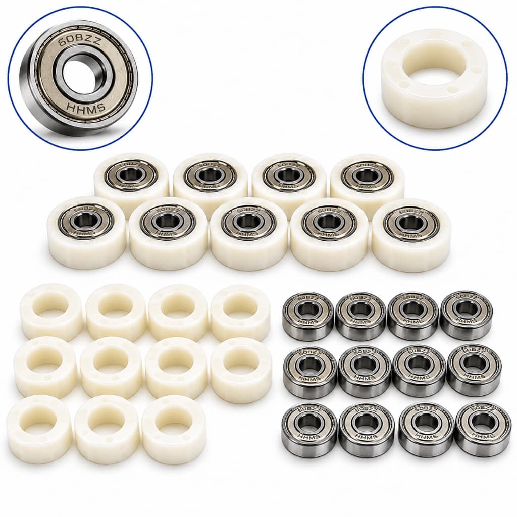Kit 10 Bucha + 10 Rolamento 608ZZ Ventilador Arno Britânia 8x22x7 Silencioso Alta Durabilidade