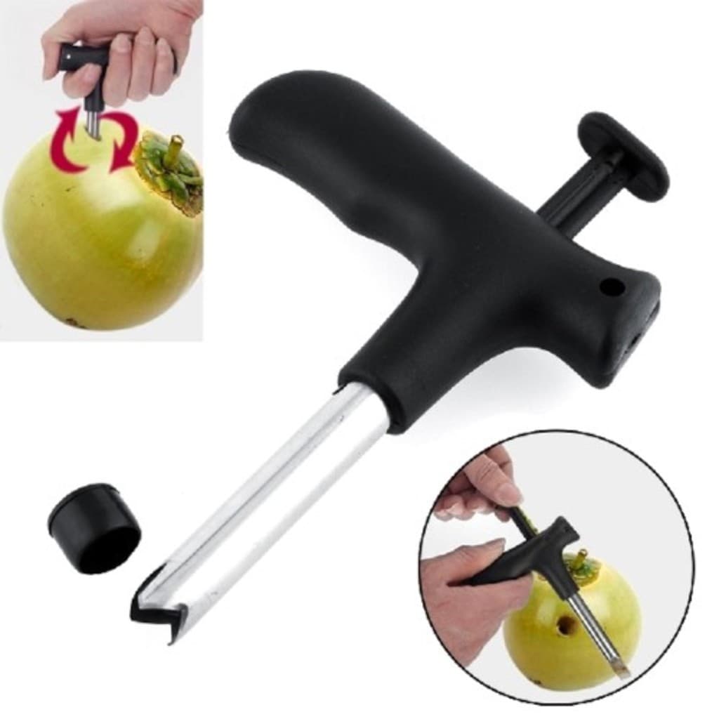 Abridor de Coco Furador de Coco 12cm Inox Original Line Prático Manual Haste Removível
