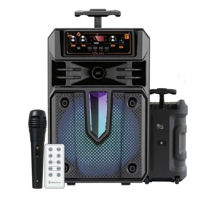 Caixa Amplificada Bluetooth Com Rodas + Microfone + Controle 100w