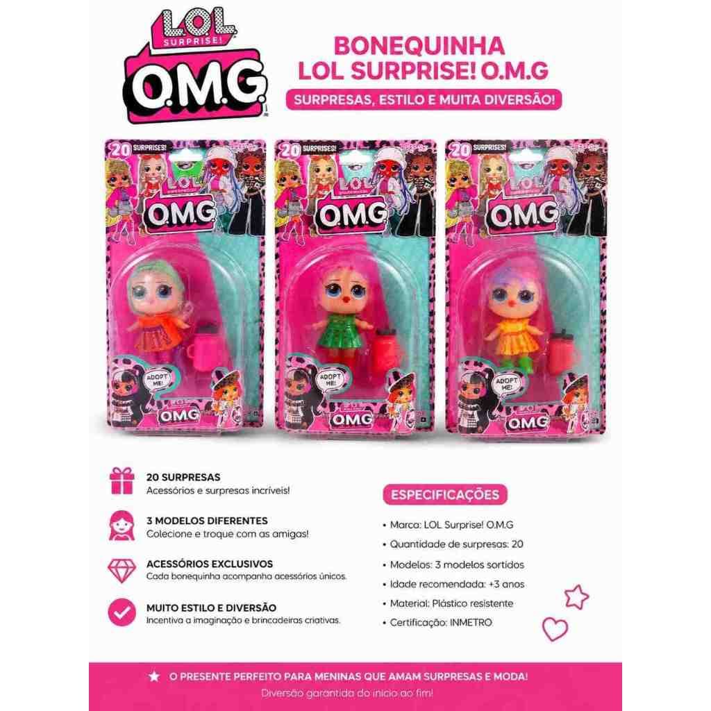 Kit lol boneca mini surprise +carteira e relógio - LOL Surprise
