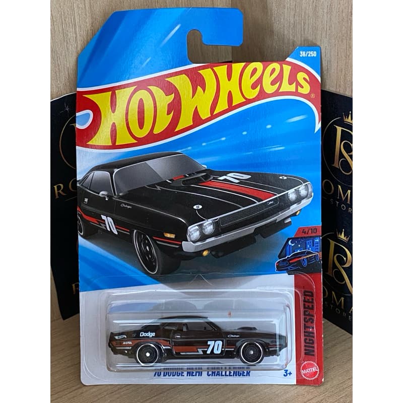 Carrinho Hot Wheels 70 Dodge Hemi Challenger Nightspeed Original Mattel