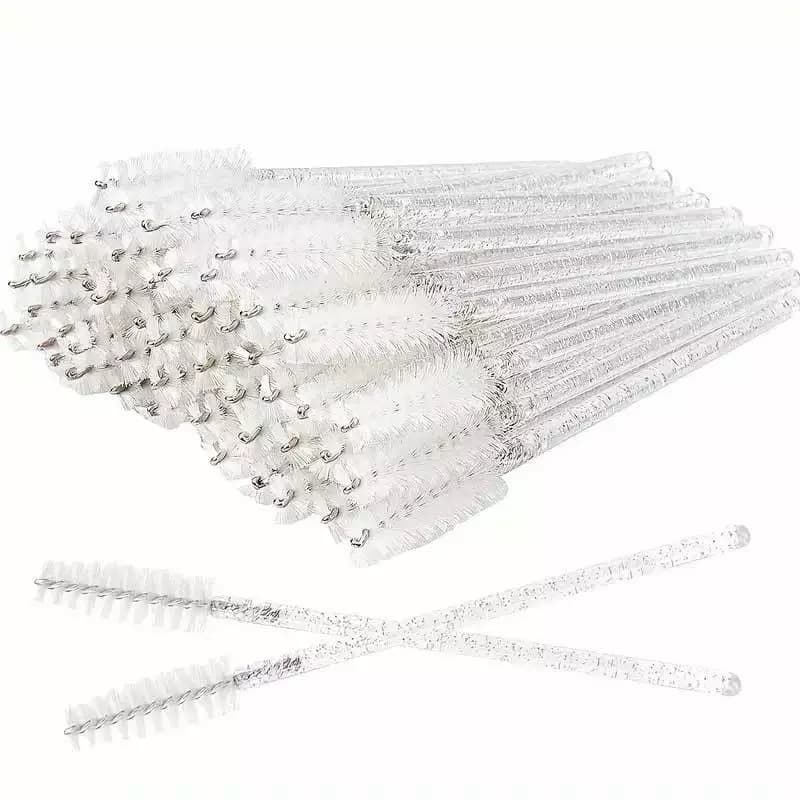 Escovinhas Descartável para Cílios com Glitter Clear transparente Volume fio a fio sobrancelhas Atacado lash designer