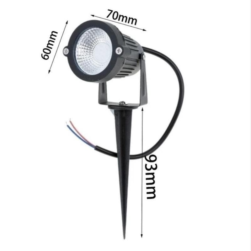 Conjunto de luzes de jardim para solo, LED COB de 15W, à prova d'água, IP65, bivolt (AZUL CLARO).