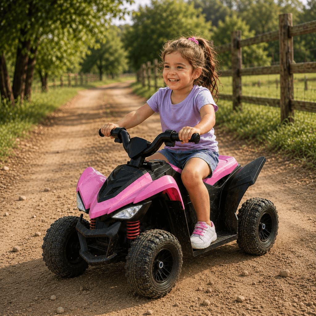 Quadriciclo Eletrico Infantil Bang Toys Action Rosa 6V