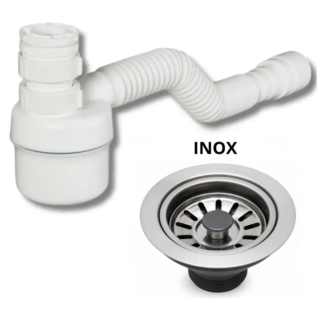 Sifão Sanfonado Copo Flexível Ajustável Válvula Pia De Cozinha Inox 3.1/2''  Tipo tigre Americana