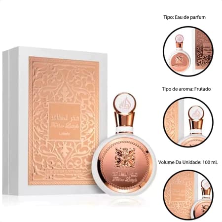 Perfume Árabe Lattafa Fakhar Gold Extrait Eau de Parfum 100ML Unissex Importado Original