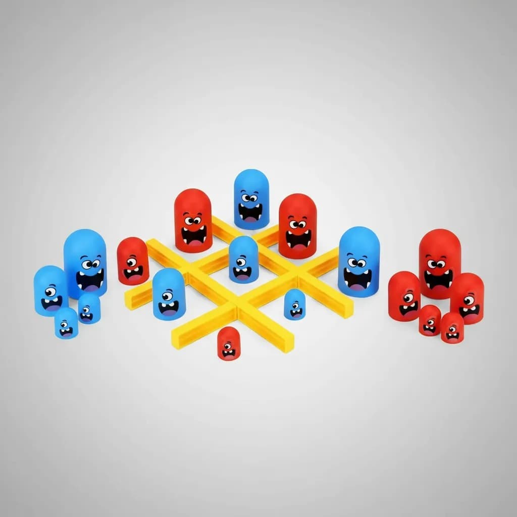 Jogo Da Velha Hash Toys Colorido Infantil Educativo Raciocínio Lógico Tabuleiro Brinquedo Criança