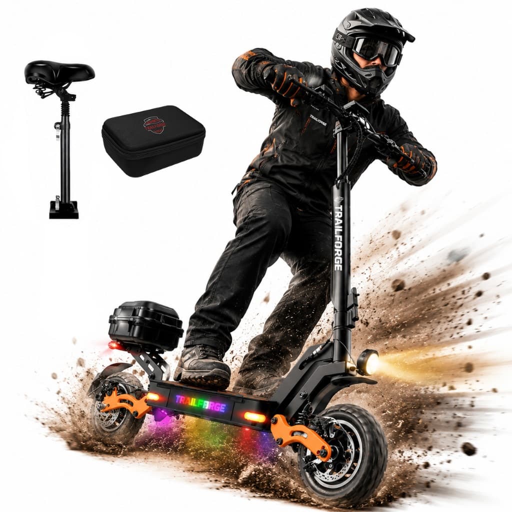 TrailforgeG1 patinete elétrico150kg 1000W 55KM/H Off Road 50KM Motor Potente Off Road Com Painel LED