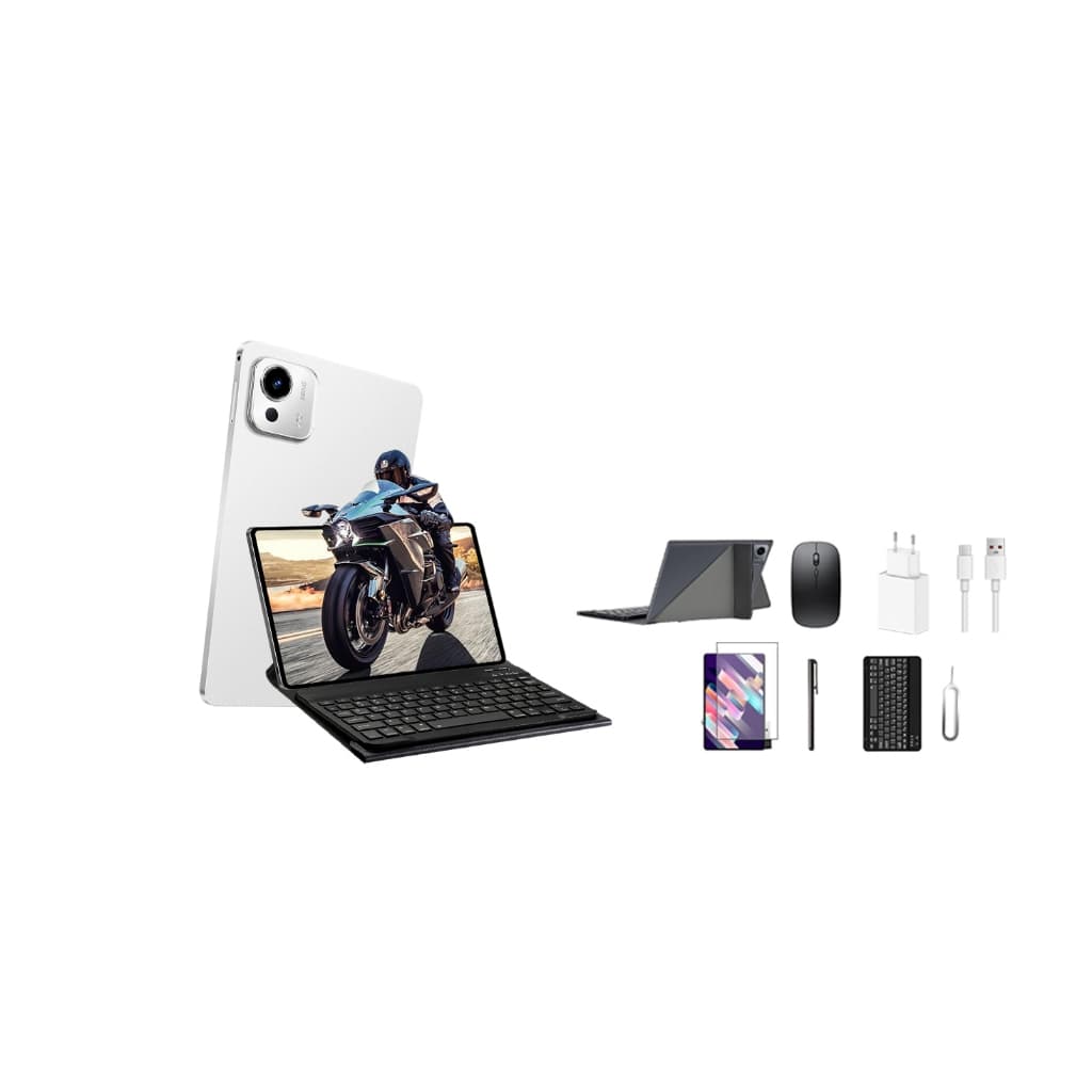 Tablet 10.1" Full HD 12GB+512GB,  Bateria 10000mAh, 5G Wi-Fi, Câmera 32MP, com Teclado e Mouse